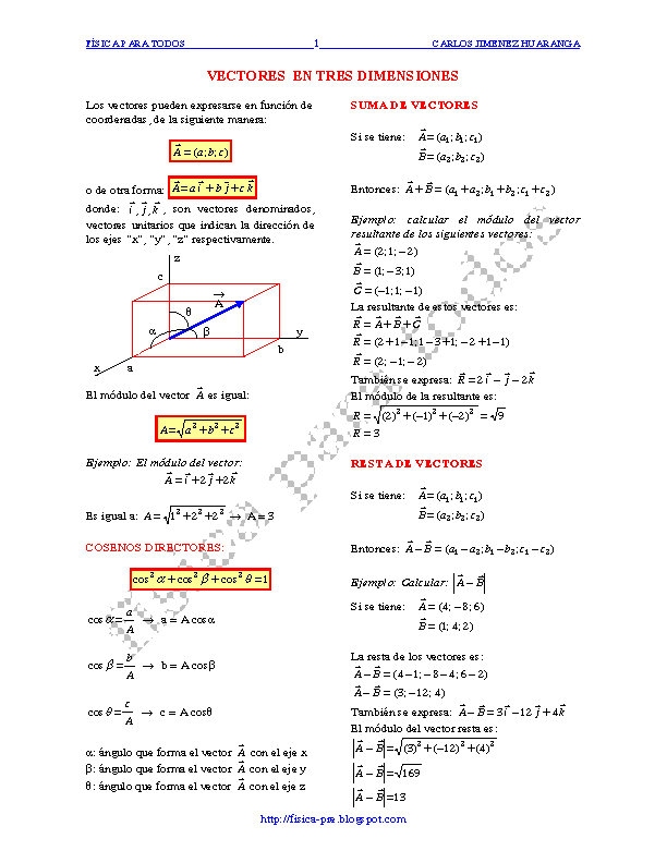 Suma resta multiplicacion y division de vectores pdf