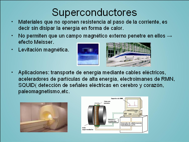 Resultado de imagen para superconductores ejemplos