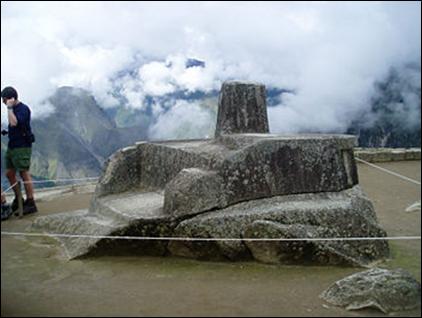 La piedra Intihuatana de Machu Picchu