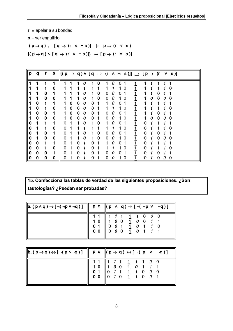 Logica Proposicional Ejercicios Resueltos Monografias Com