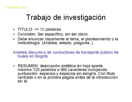 trabajos de investigacion sobre citas en linea